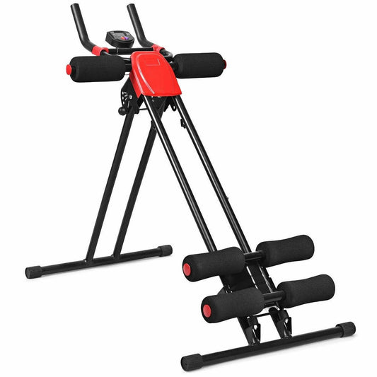 Abdominal Workout Equipment with LCD Monitor for Home Gym, Black - Gallery Canada