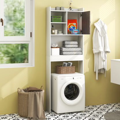 4-Tier Space-saving Toilet Sorage Cabinet with Open Shelves, White Bathroom Etagere at Gallery Canada