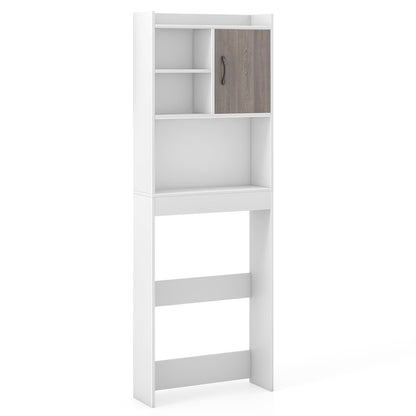 4-Tier Space-saving Toilet Sorage Cabinet with Open Shelves, White Bathroom Etagere White at Gallery Canada