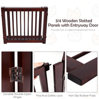 Thumbnail for 24 Inch Configurable Folding 3 Panel Wood Dog Fence - Gallery View 8 of 8