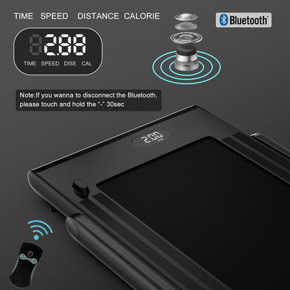 2.25HP 2 in 1 Folding Treadmill with APP Speaker Remote Control, Black Treadmills at Gallery Canada