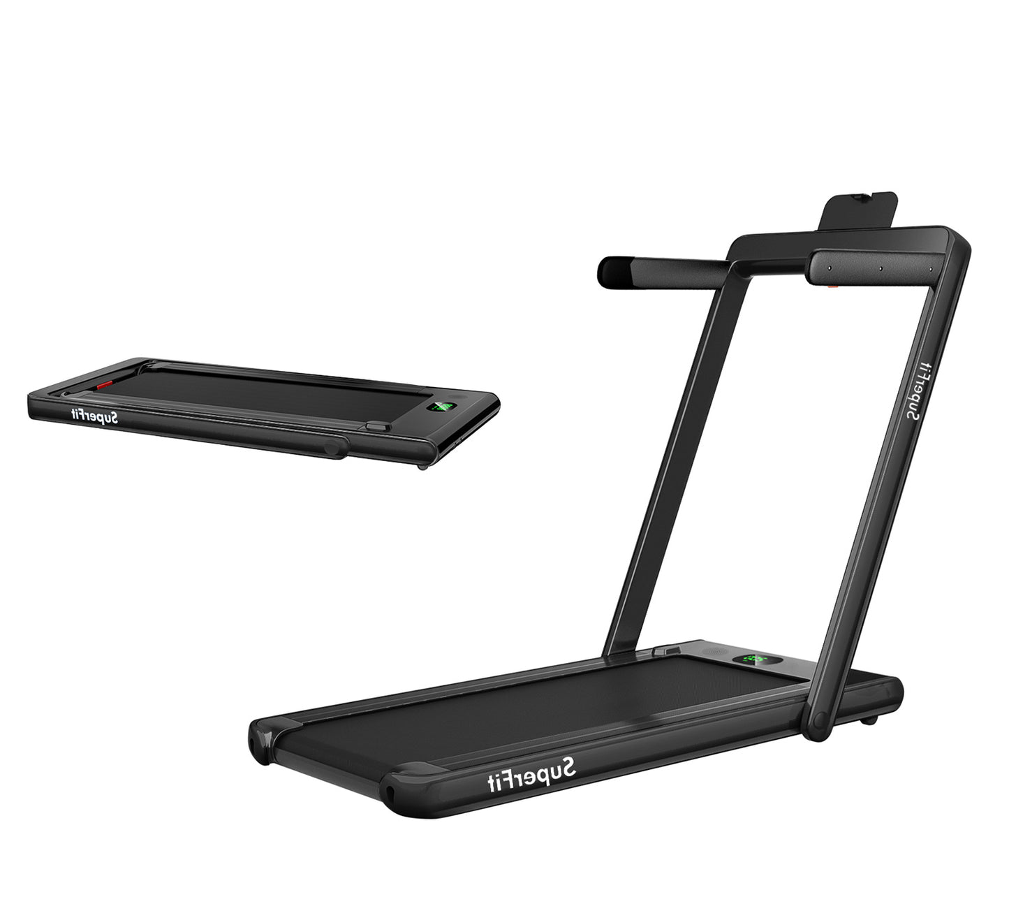 2.25HP 2 in 1 Folding Treadmill with APP Speaker Remote Control, Black Treadmills at Gallery Canada