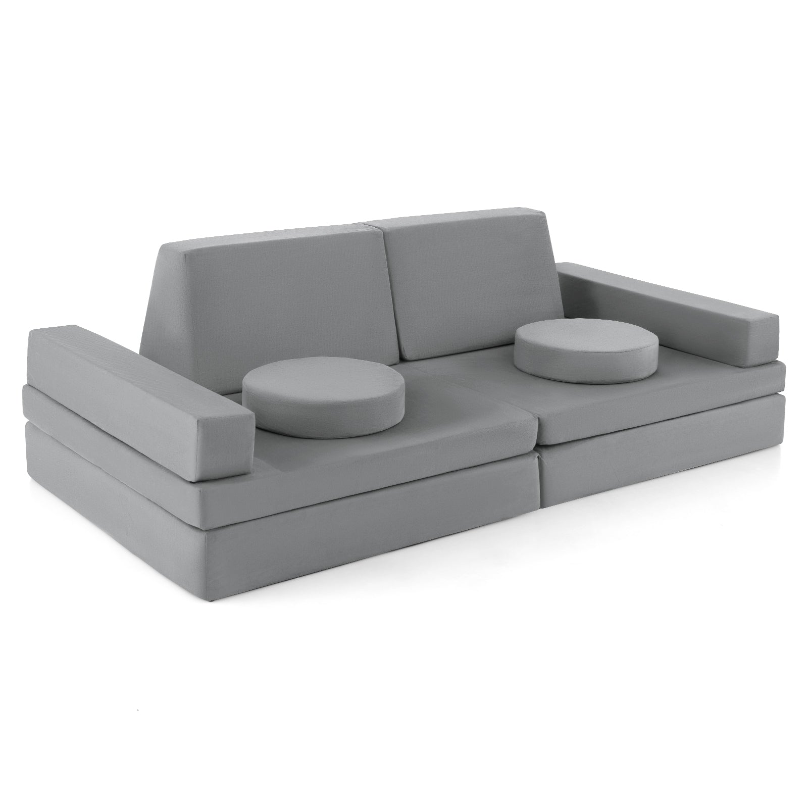Kids Play Couch Sofa, 8-Piece, Portable Handle, Gray Kids Chairs & Seating at Gallery Canada