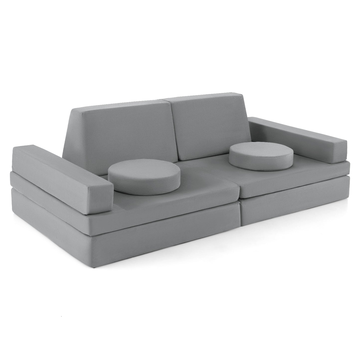 Kids Play Couch Sofa, 8-Piece, Portable Handle, Gray Kids Chairs & Seating at Gallery Canada