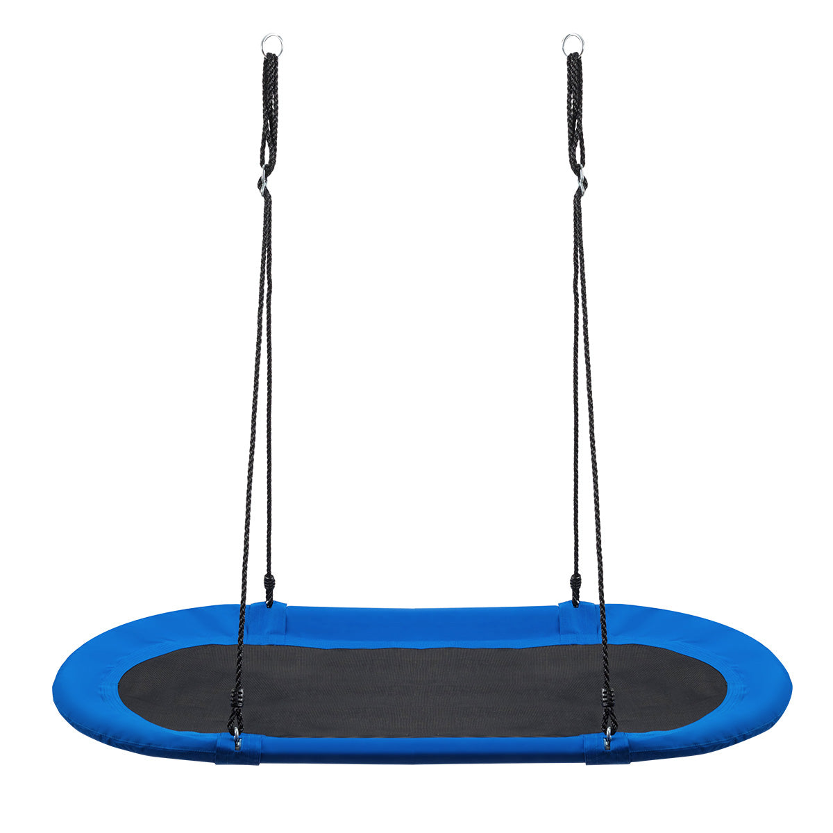 60 Inch Saucer Surf Outdoor Adjustable Swing Set, Black, Blue Swing & Playsets at Gallery Canada