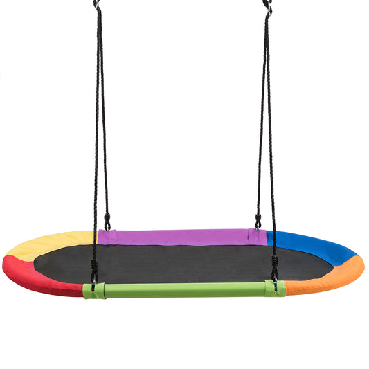 60 Inch Saucer Surf Adjustable Swing Set, Multicolor