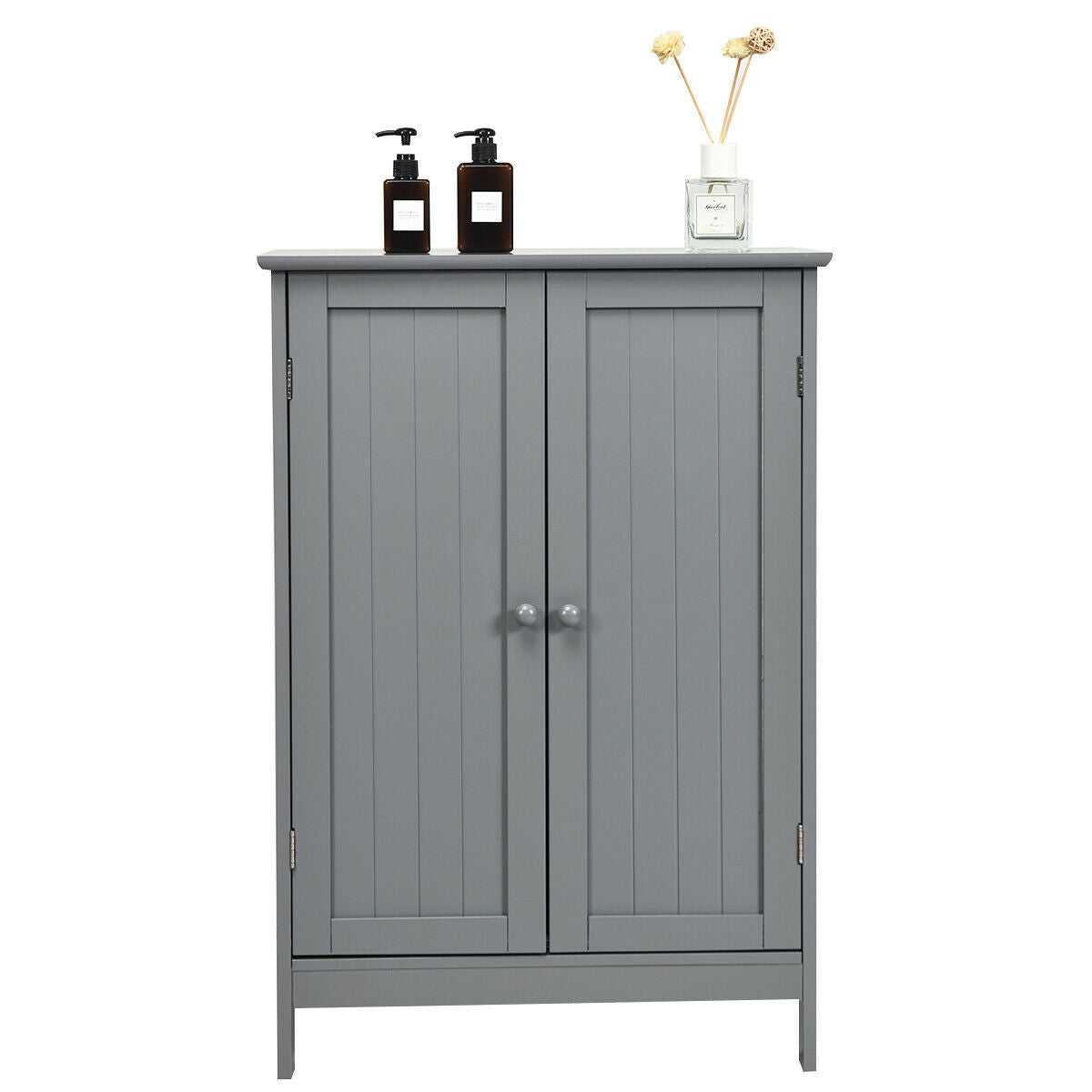 Bathroom Floor Storage Double Door Cupboard Cabinet, Gray Floor Cabinets at Gallery Canada