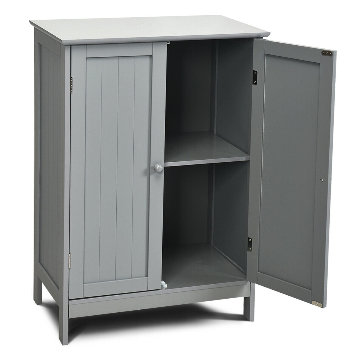 Bathroom Floor Storage Double Door Cupboard Cabinet, Gray Floor Cabinets at Gallery Canada