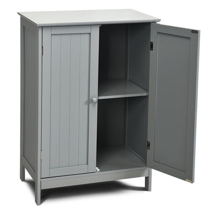 Bathroom Floor Storage Double Door Cupboard Cabinet, Gray Floor Cabinets at Gallery Canada