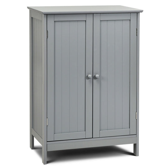 Bathroom Floor Storage Double Door Cupboard Cabinet, Gray Floor Cabinets Gray at Gallery Canada