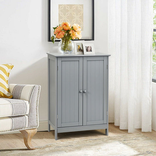 Bathroom Floor Storage Double Door Cupboard Cabinet, Gray Floor Cabinets Gray at Gallery Canada