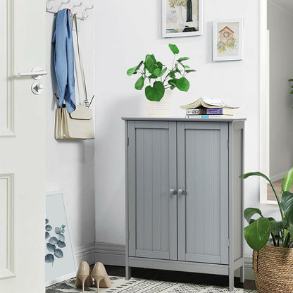 Bathroom Floor Storage Double Door Cupboard Cabinet, Gray Floor Cabinets at Gallery Canada