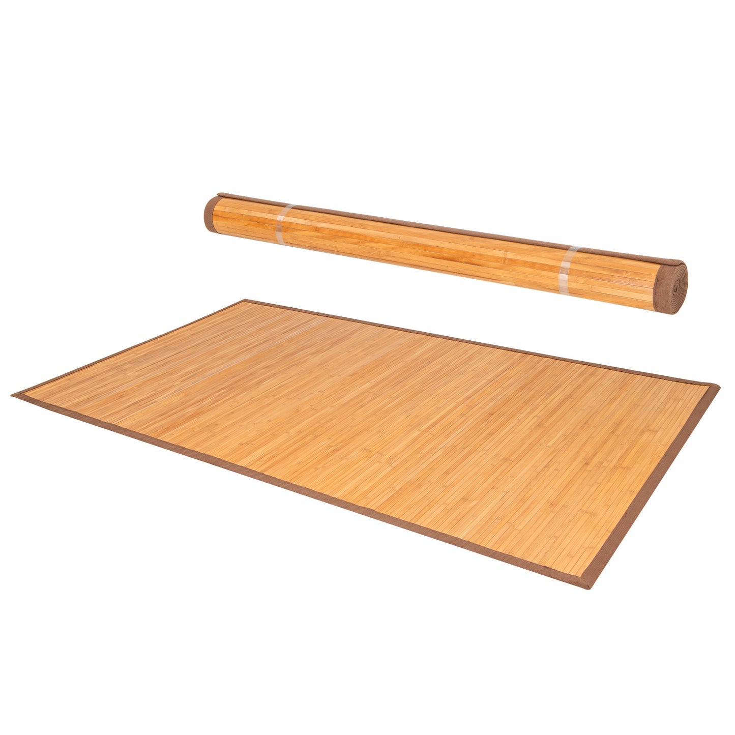 5 x 8 Feet Bamboo Floor Mat with Anti-Slip Backing for Living Room Bedroom Rugs at Gallery Canada