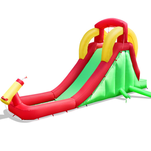 Inflatable Water Slide Bounce House with Climbing Wall and Jumper without Blower - Gallery Canada