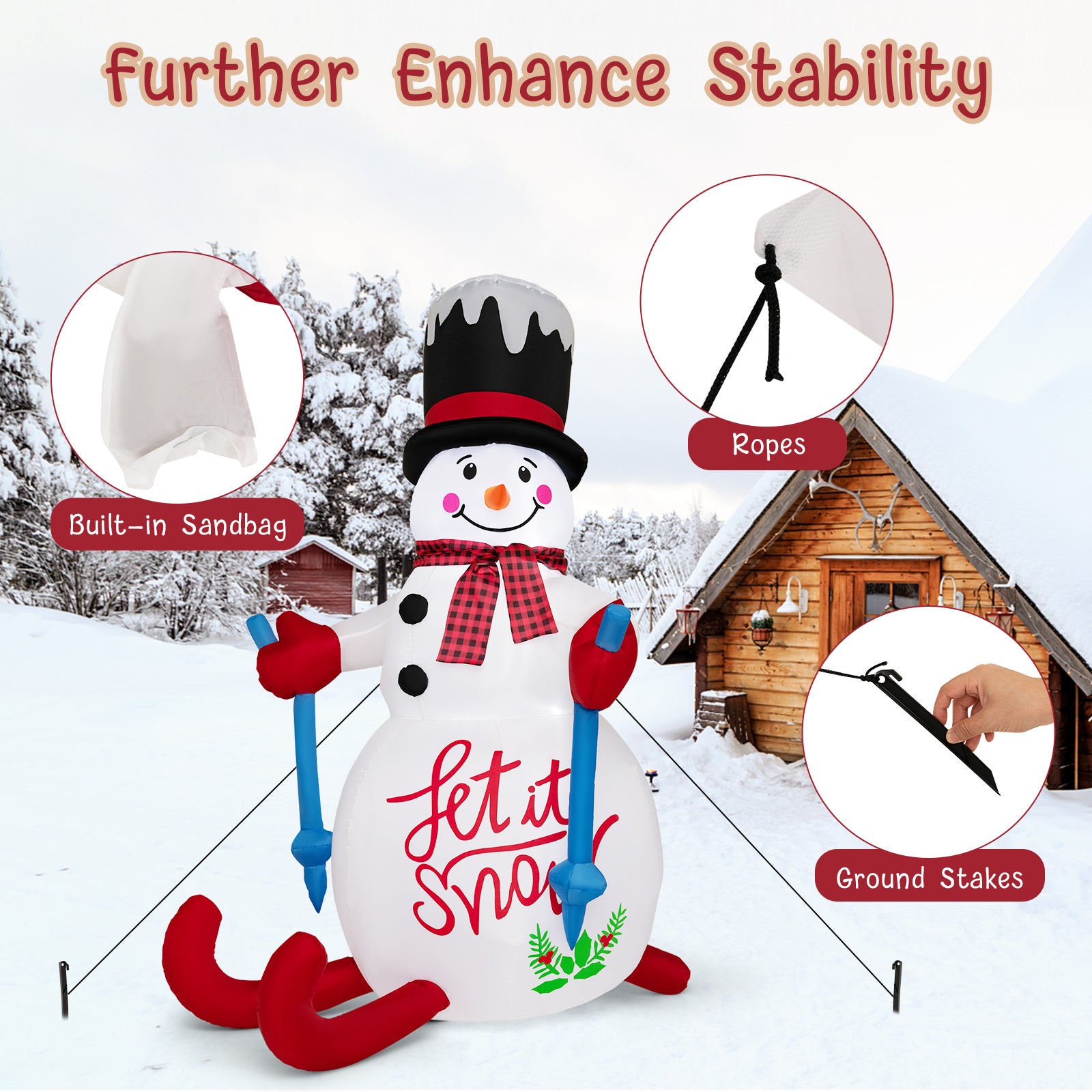 Christmas Decoration, LED Lights, Built-In Sandbag, Multicolor Christmas Inflatables at Gallery Canada