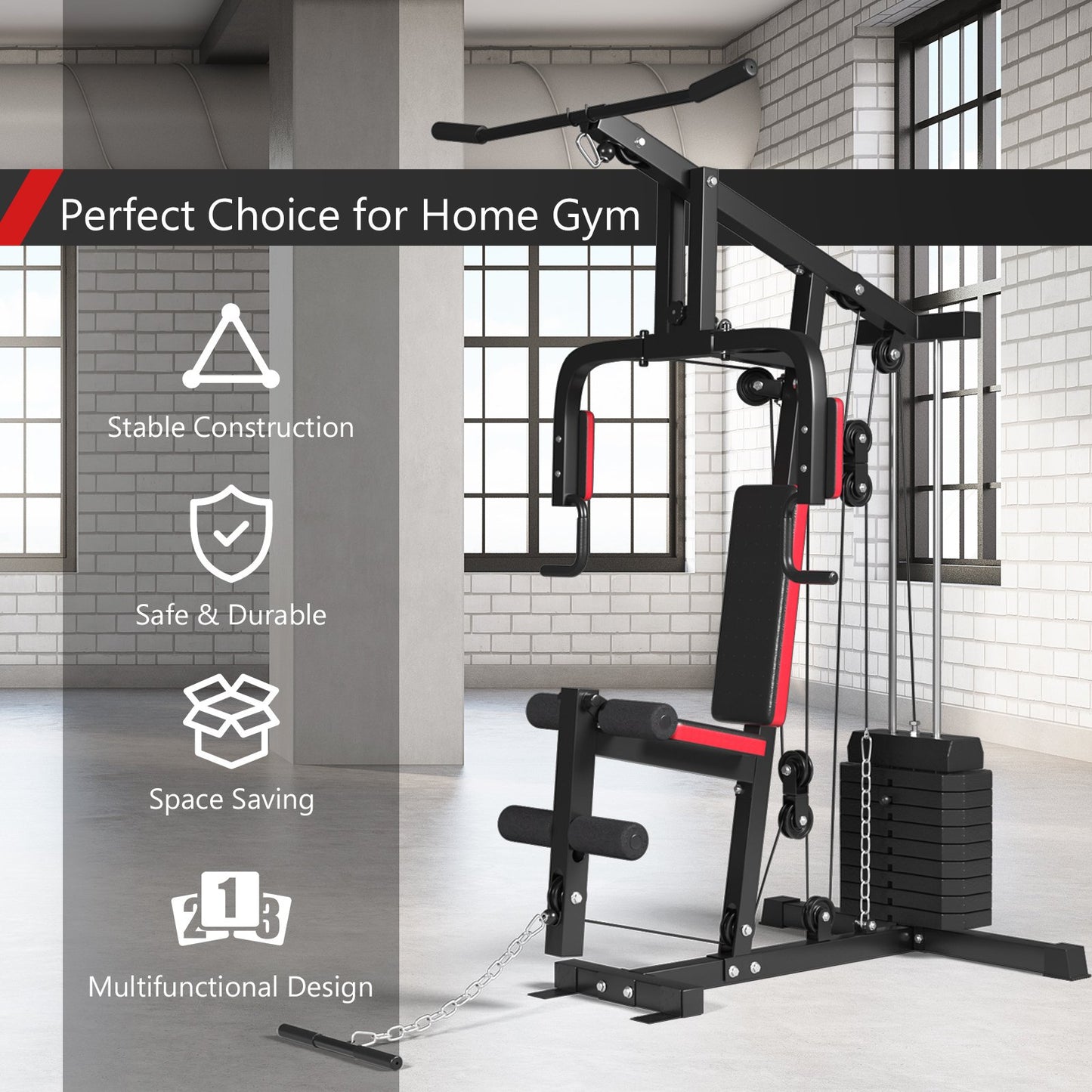 Multifunction Cross Trainer Workout Machine, Black - Gallery Canada