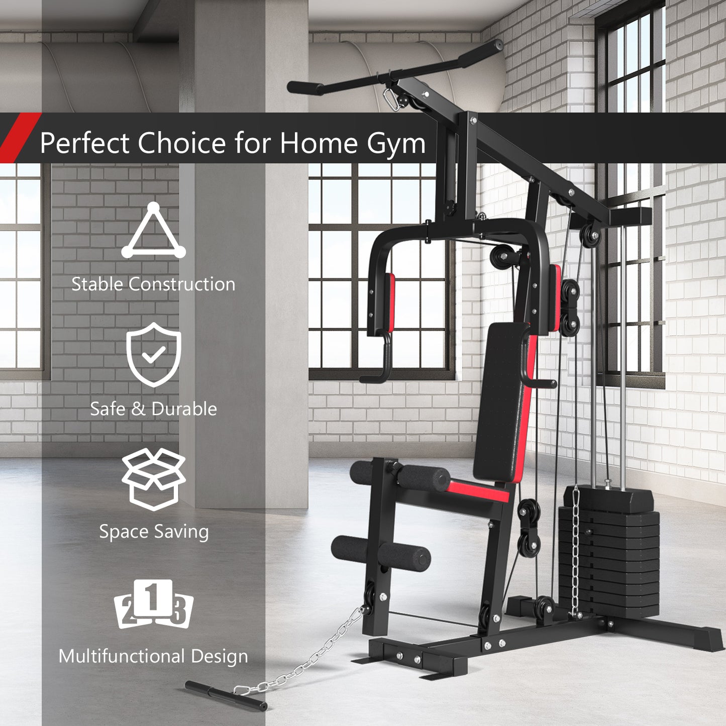 Multifunction Cross Trainer Workout Machine, Black Benches Racks & Bars at Gallery Canada