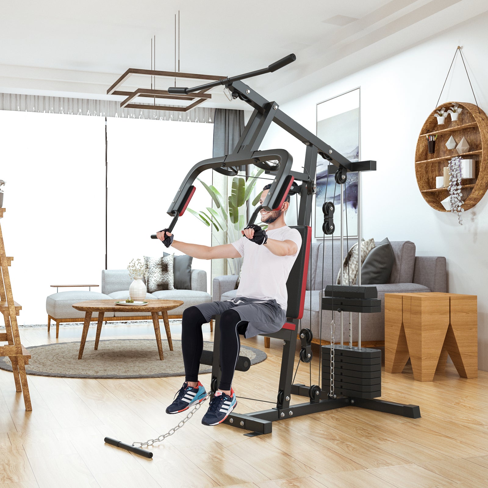 Multifunction Cross Trainer Workout Machine, Black Benches Racks & Bars at Gallery Canada