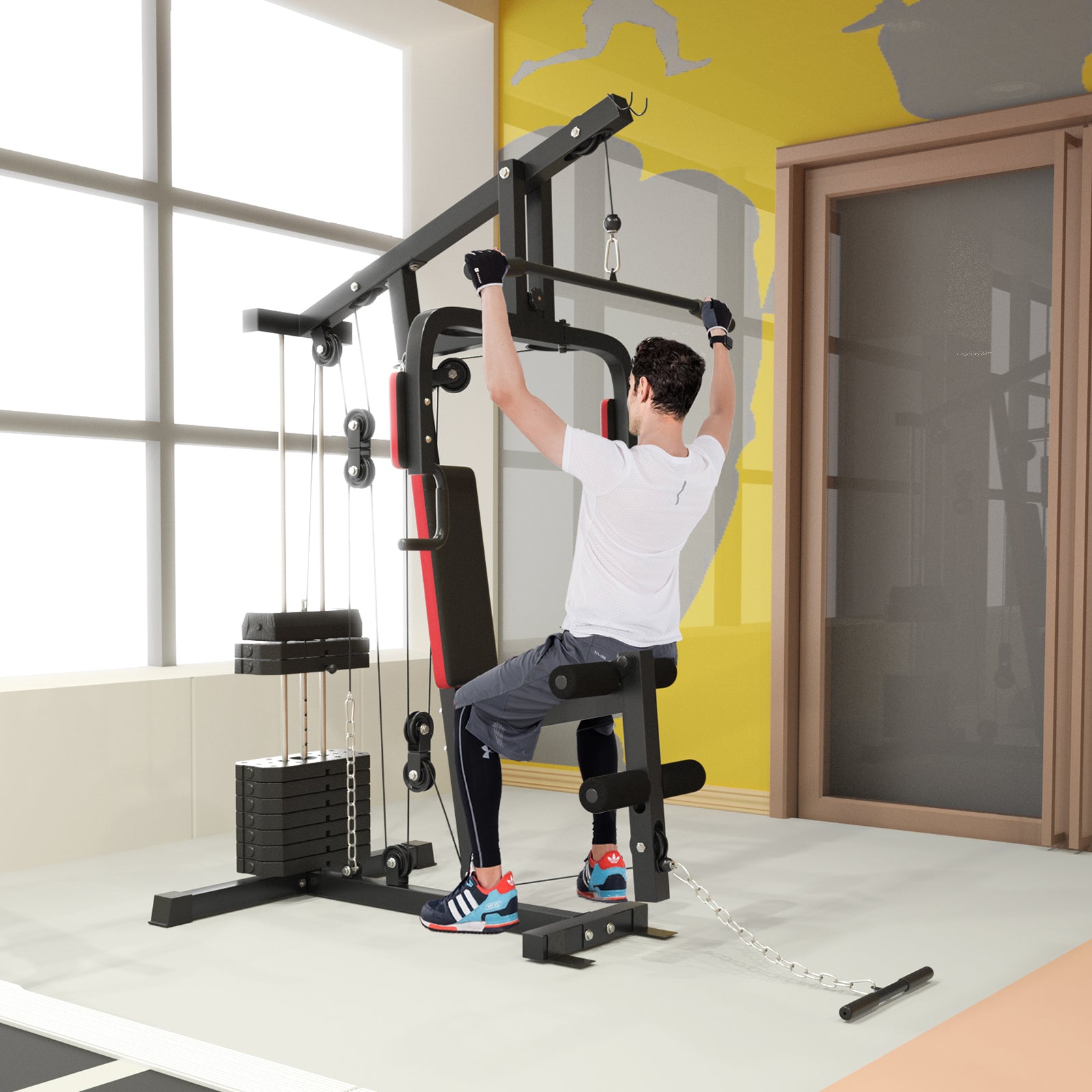 Multifunction Cross Trainer Workout Machine, Black Benches Racks & Bars at Gallery Canada
