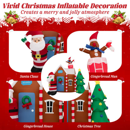 7 Feet Christmas Inflatable Ginger House, Multicolor - Gallery Canada