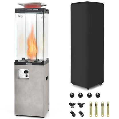 41,000 BTU Propane Patio Heater, Metal Hood, Gray Patio Heaters at Gallery Canada