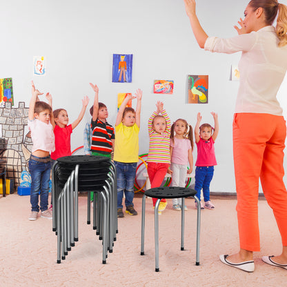 Set of 6 Portable Plastic Stack Stools , Gray Dining Chairs at Gallery Canada