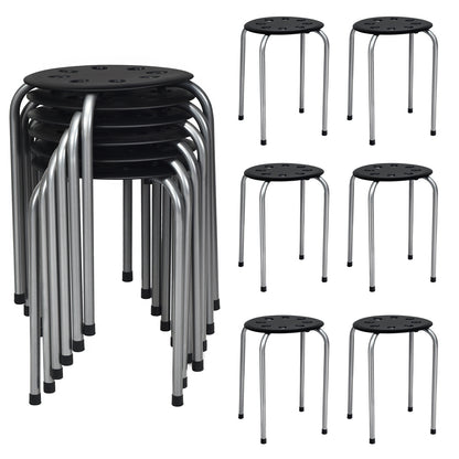 Set of 6 Portable Plastic Stack Stools , Gray Dining Chairs at Gallery Canada