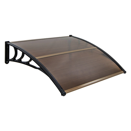 Outdoor Front Door Patio Overhang Awning, 48 x 40 Inch, Brown Outdoor Shades Brown at Gallery Canada