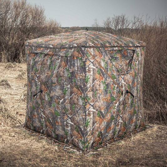 2-3 Person Hunting Blind Portable Pop Up Ground Tent with Carry Bag and Storage Pocket, Multicolor Tents Multicolor at Gallery Canada
