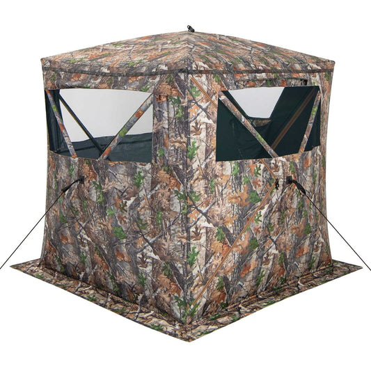 2-3 Person Hunting Blind, Portable Pop Up Ground Tent, Multicolor
