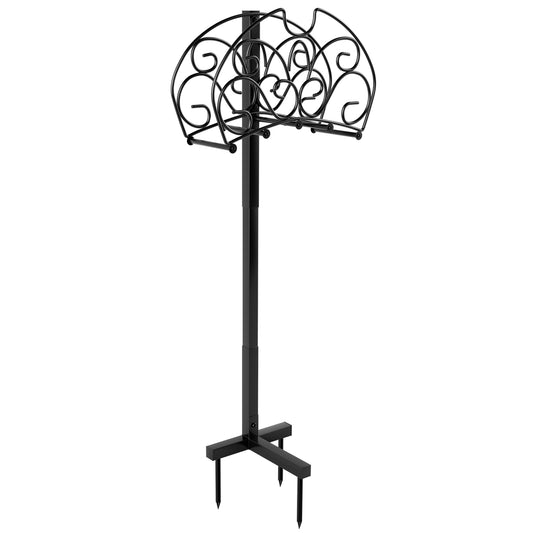 Detachable Freestanding Hose Holder, Outdoor Yard Garden, Black Garden Tools Black at Gallery Canada