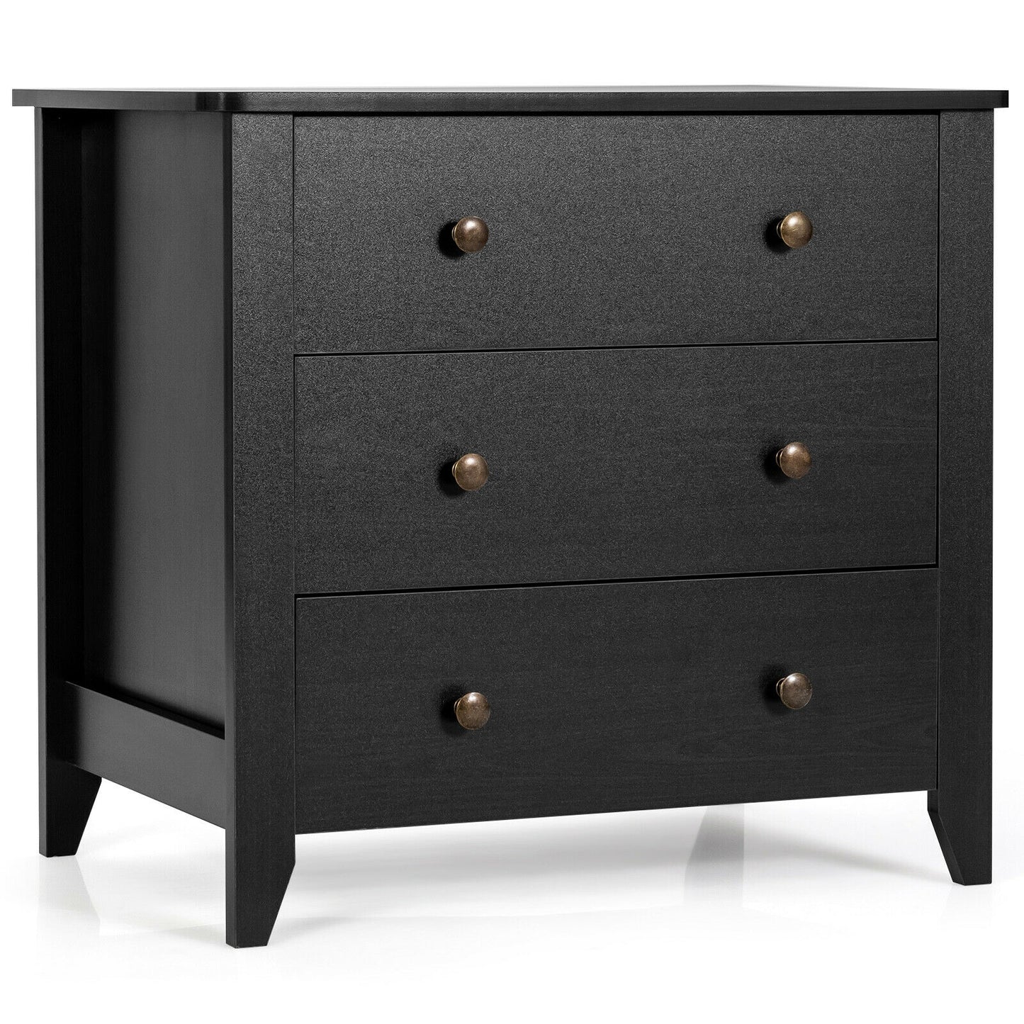 Commode à 3 tiroirs, Noir