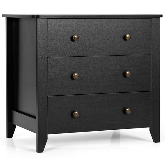 3 Drawer Dresser Chest, Black Cabinets & Chests Black at Gallery Canada