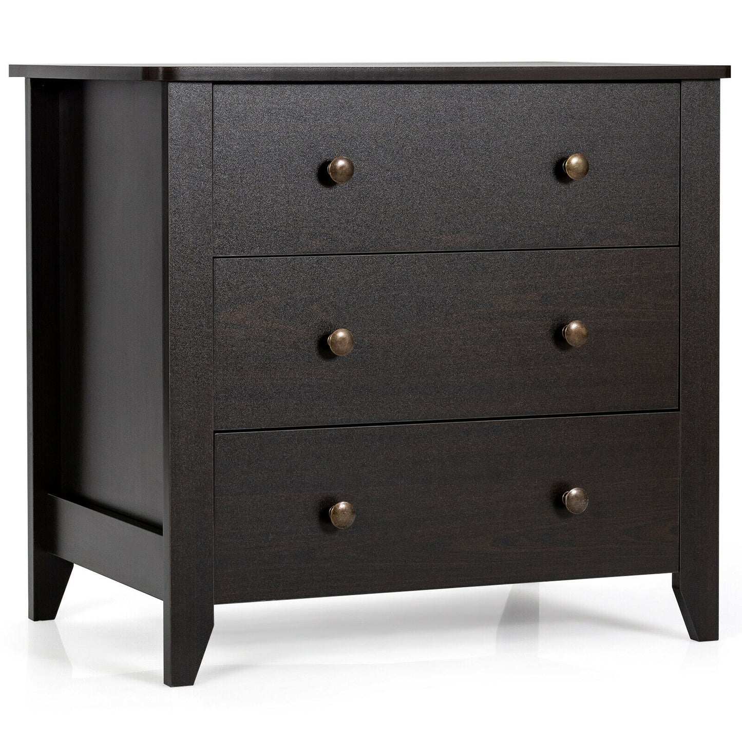 3 Drawer Dresser Chest, Dark Brown Cabinets & Chests Dark Brown at Gallery Canada