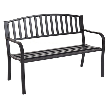 50 Inch Patio Garden Bench Loveseats, Outdoor, Black Outdoor Benches at Gallery Canada