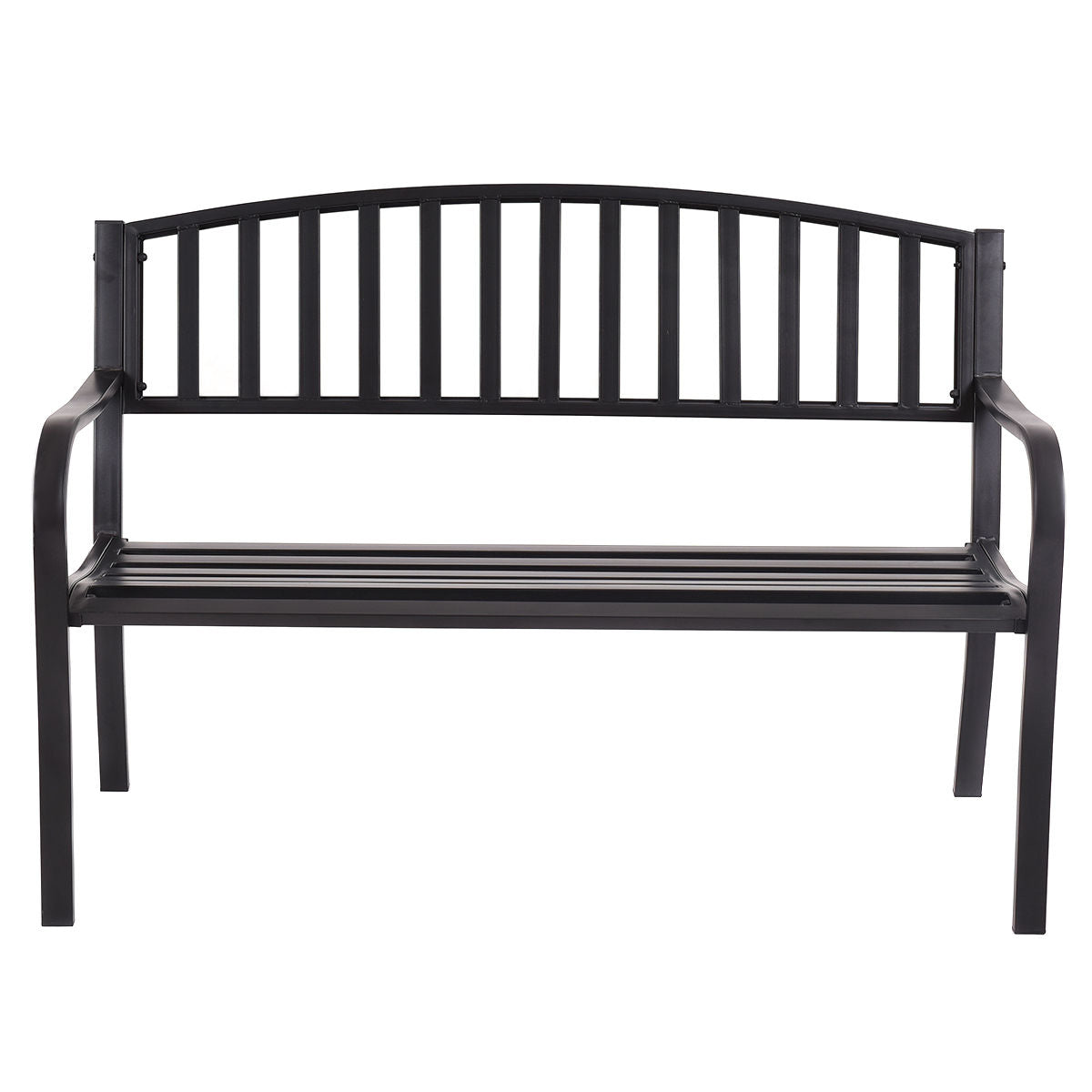 50 Inch Patio Garden Bench Loveseats for Outdoor, Black Outdoor Benches at Gallery Canada