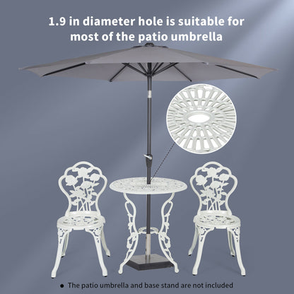 Cast Aluminum Patio Furniture Set, Rose Design, White Patio Conversation Sets at Gallery Canada