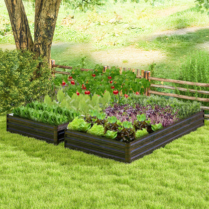 Large Outdoor Metal Planter Box for Vegetable Fruit Herb Flower, Coffee Raised Garden Beds at Gallery Canada