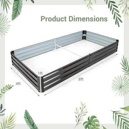 Large Outdoor Metal Planter Box for Vegetable Fruit Herb Flower, Coffee Raised Garden Beds at Gallery Canada