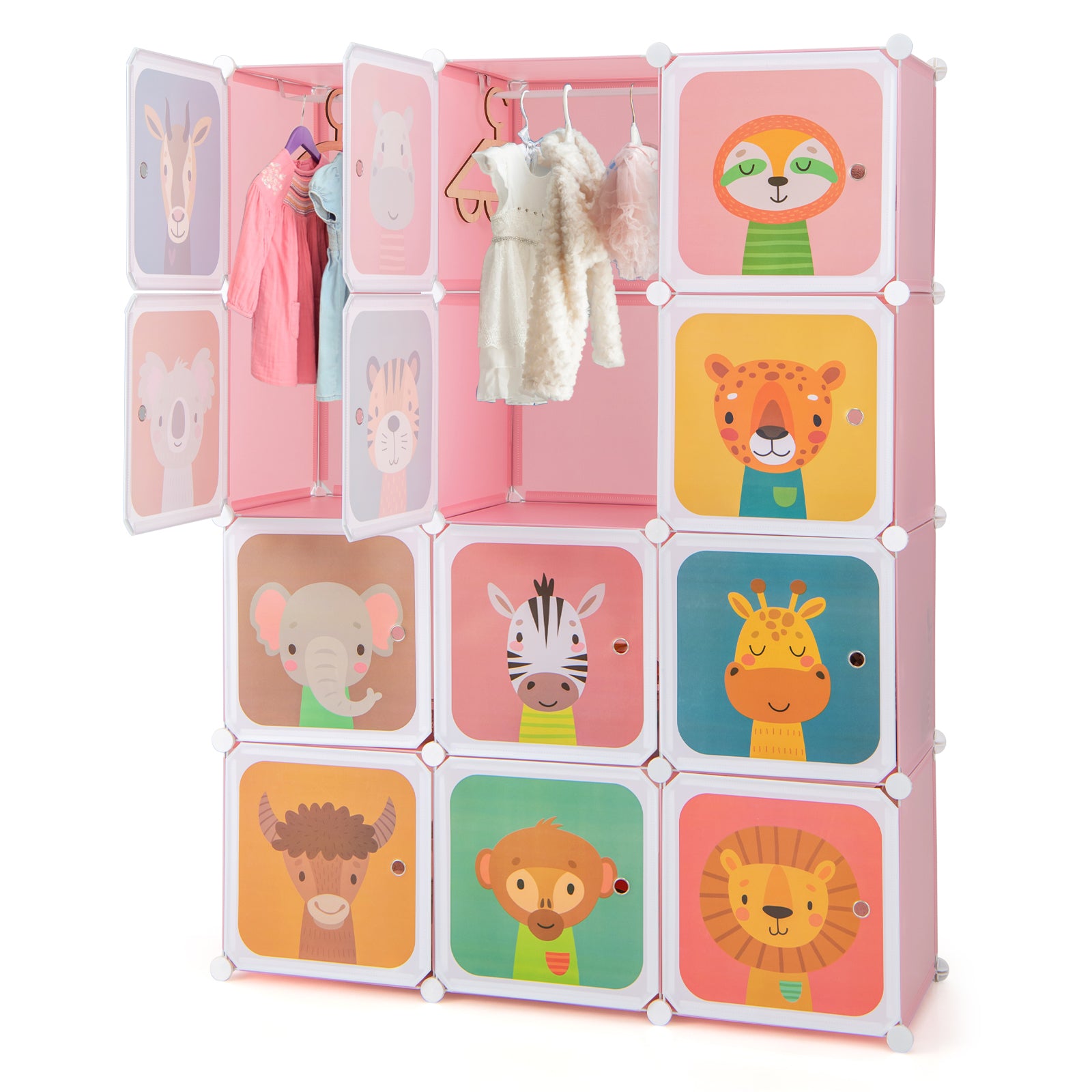 12 Cube Kids Wardrobe Closet, Pink Kids Storage at Gallery Canada