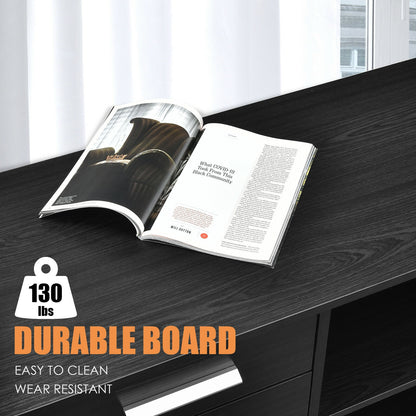 3-Drawer Mobile Lateral File Cabinet Printer Stand, Black File Cabinets at Gallery Canada