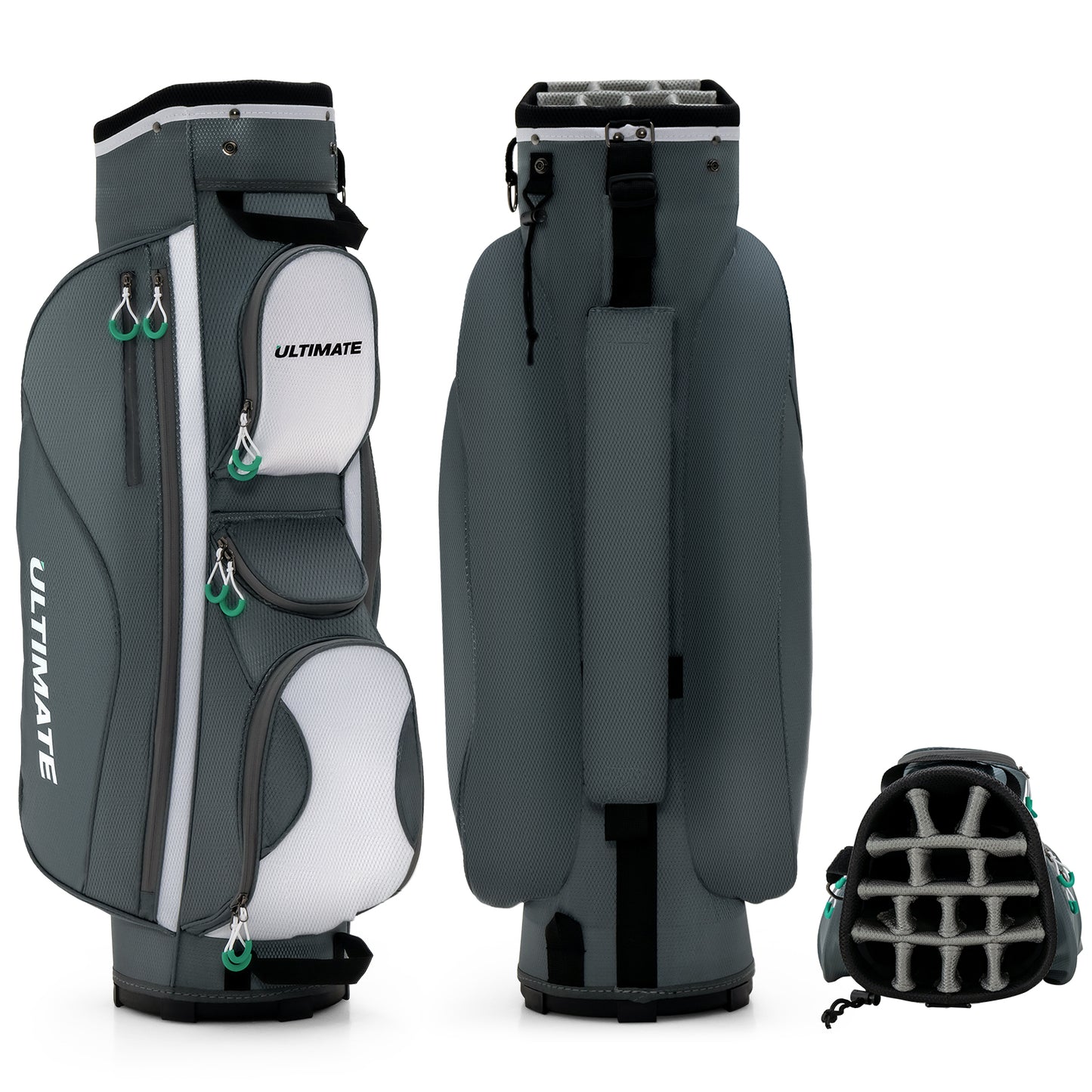 14 Dividers Golf Cart Bag, 7 Zippered Pocket Golf at Gallery Canada