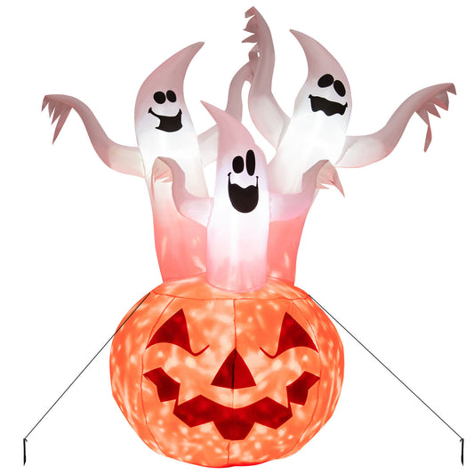 6 Feet Inflatable Halloween Ghosts, Pumpkin Decor, Rotating Lamp, Multicolor Halloween Multicolor at Gallery Canada