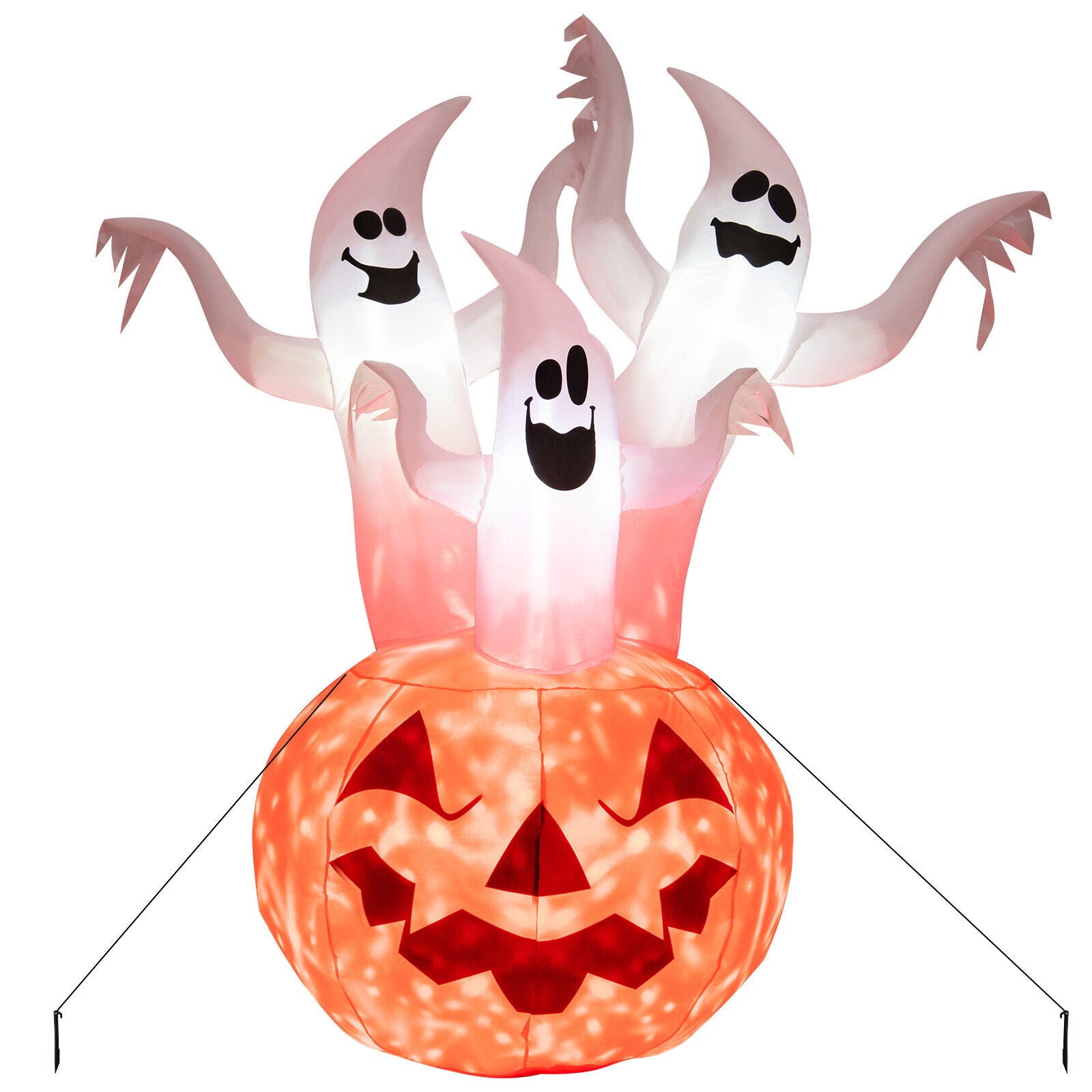 6 Feet Inflatable Halloween Ghosts, Pumpkin Decor, Rotating Lamp, Multicolor Halloween at Gallery Canada