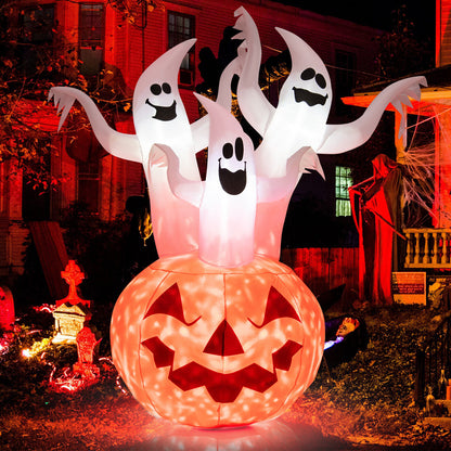 6 Feet Inflatable Halloween Ghosts, Pumpkin Decor, Rotating Lamp, Multicolor Halloween at Gallery Canada