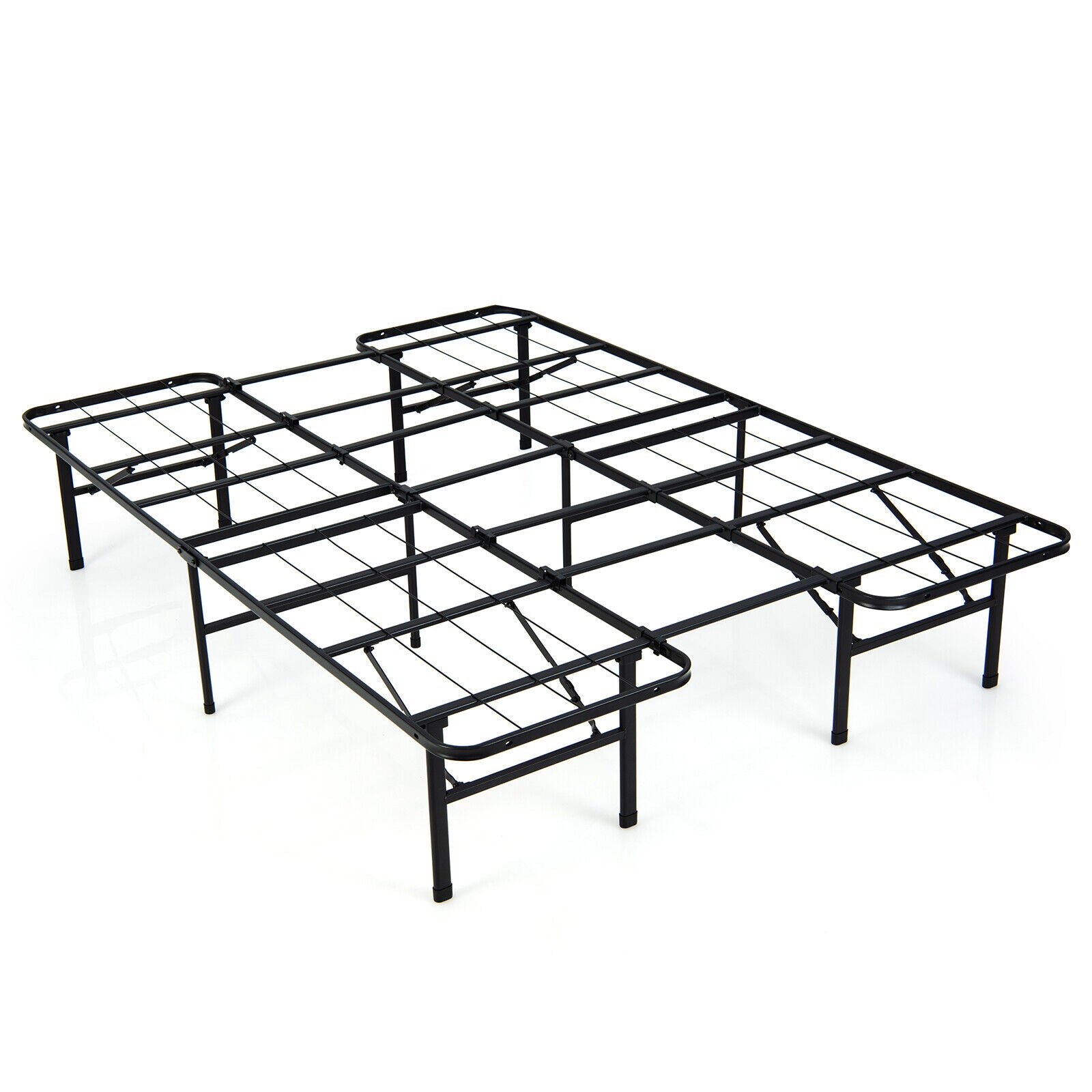 Full/King Size Folding Steel Platform Bed Frame for Kids and Adults-Full Size, Black Folding Beds at Gallery Canada