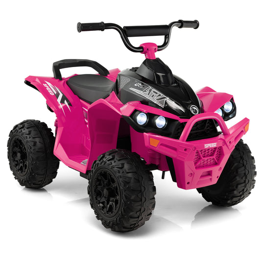 12V Kids Ride On ATV with High/Low Speed and Comfortable Seat, Pink Powered Ride On Toys Pink at Gallery Canada