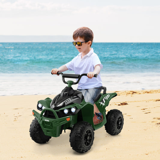 12V Kids Ride On ATV with High/Low Speed and Comfortable Seat, Army Green Powered Ride On Toys Army Green at Gallery Canada
