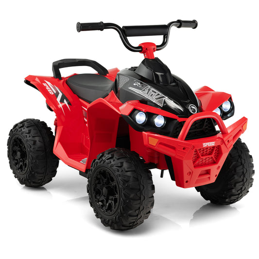 12V Kids Ride On ATV, High Low Speed, Comfortable Seat, Red