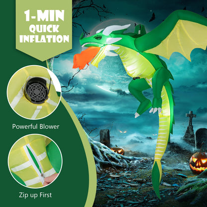 5 Feet Hanging Halloween Inflatable Dragon
